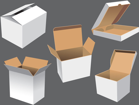 different blank packaging design vector set