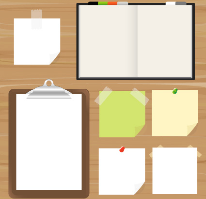 different blank paper vector set