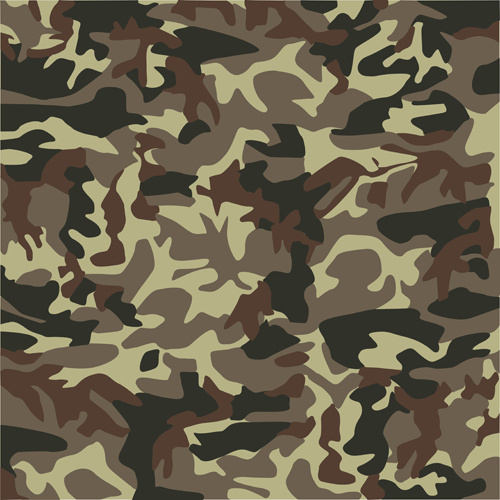 different camouflage pattern design vector set 