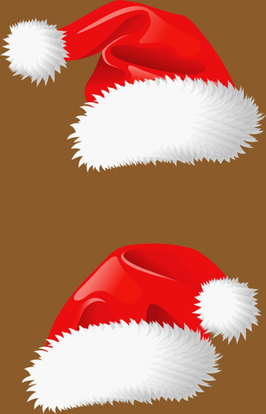 different christmas hat design elements vector set