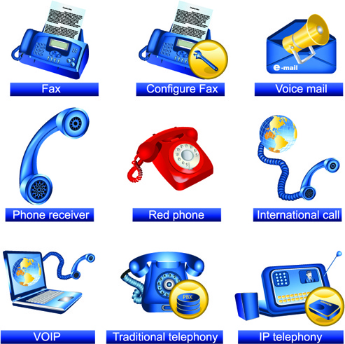 different connection icon vector