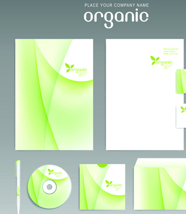 different corporate business kit mix vector
