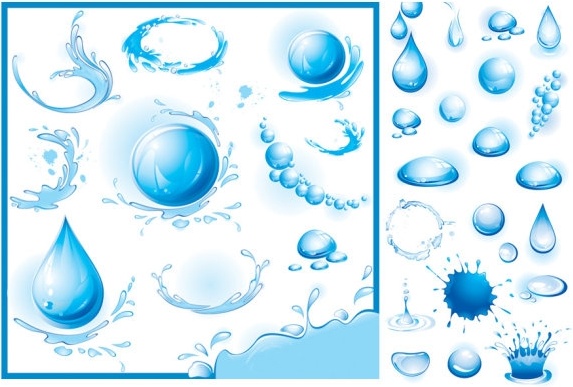 different forms of water vector 