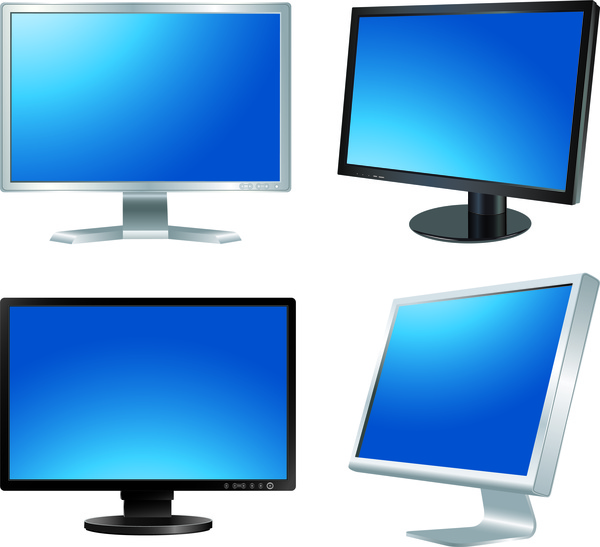 different lcd monitor design vector