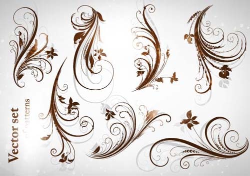 different patterns of floral design vector 
