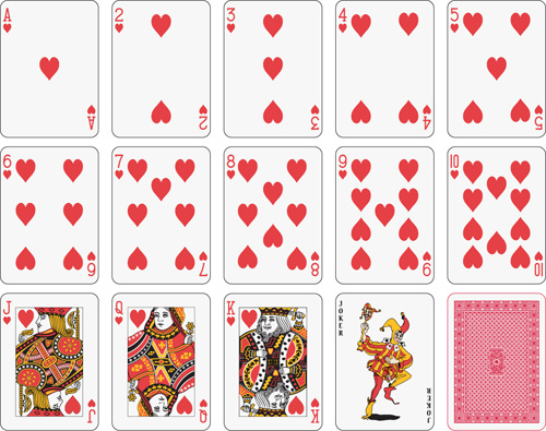 different playing card vector graphic 