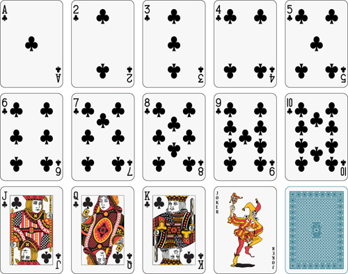 different playing card vector graphic