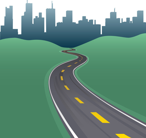 different road design vector 