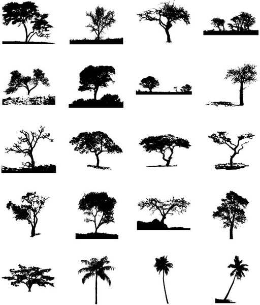 Different Trees Silhouettes Vector Free Vector In Adobe Illustrator Ai Ai Vector Illustration Graphic Art Design Format Encapsulated Postscript Eps Eps Vector Illustration Graphic Art Design Format Format