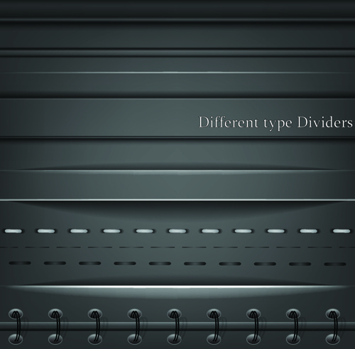 different type dividers design vector