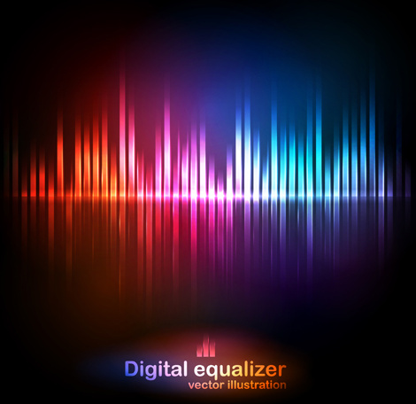 digital equalizer colorful background vector