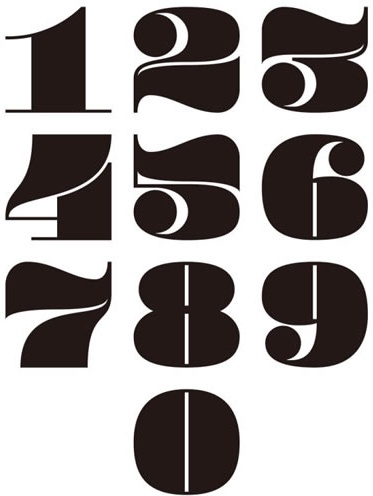 digits background closeup flat design sequence layout