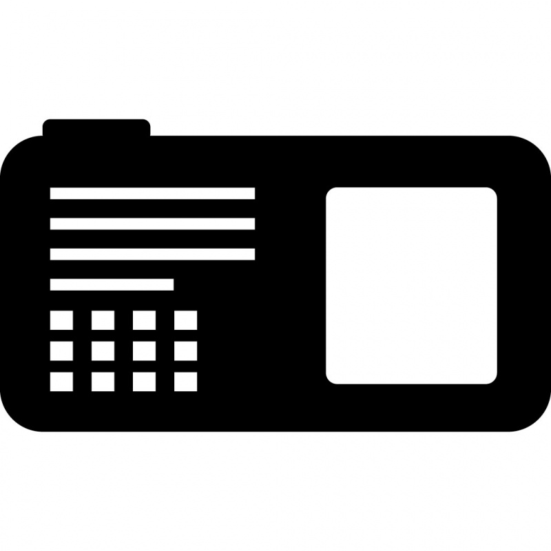 digital tachograph tool icon flat contrast black white outline 