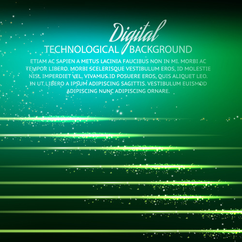 digital technology creative background vector set