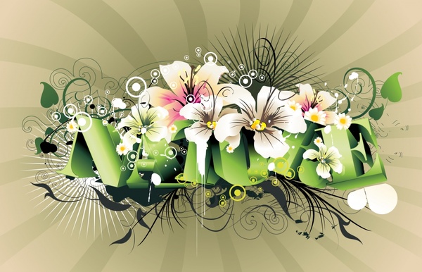 Nature background petals 3d texts decor Vectors images graphic art designs in editable .ai .eps .svg format free and easy unlimit id:291233