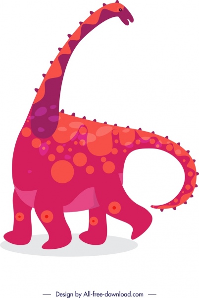 dinosaur background apatosaurus icon colored cartoon sketch