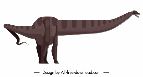 dinosaur icon apatosaurus species sketch classic cartoon design