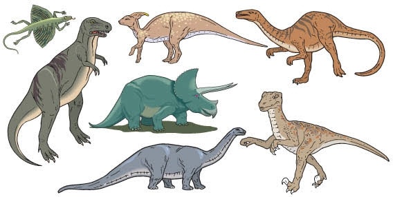 Dinosaurs vector 