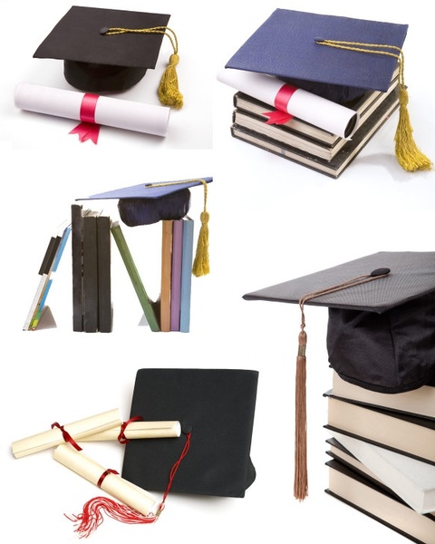 diploma and degree cap highdefinition picture