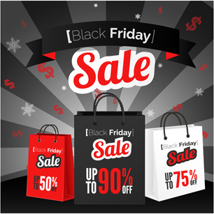 discount black friday poster vector