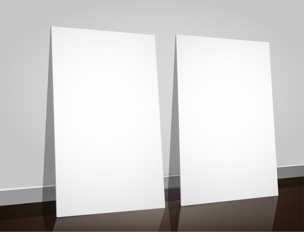 gallery display board templates shiny bright modern 3d