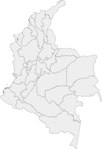 Divisions Of Colombia Map clip art 