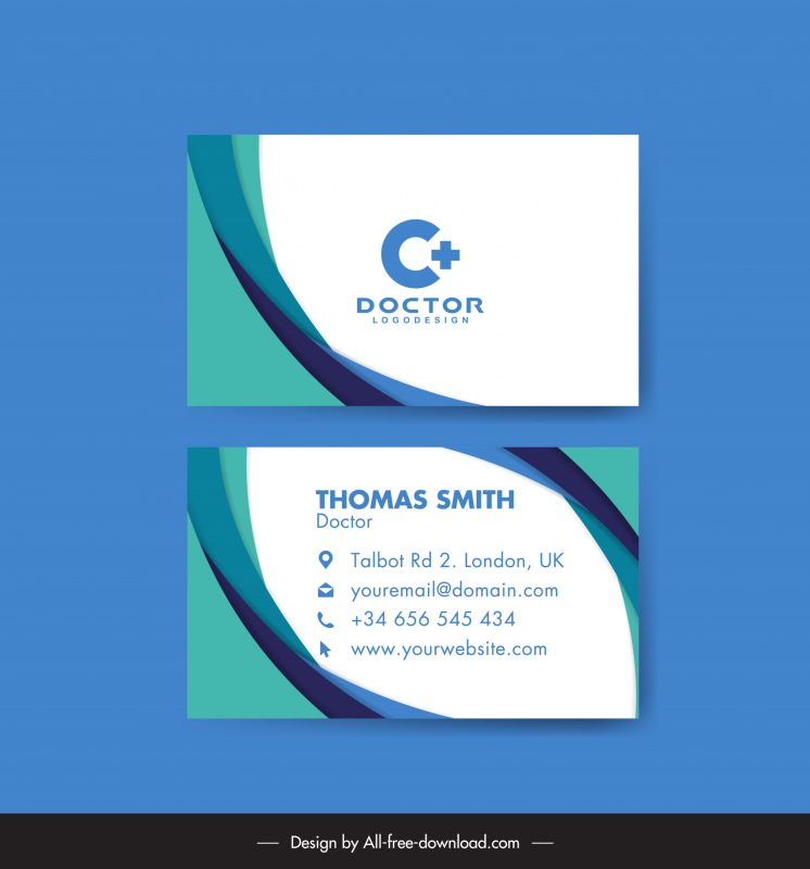 doctor business card template elegant design 