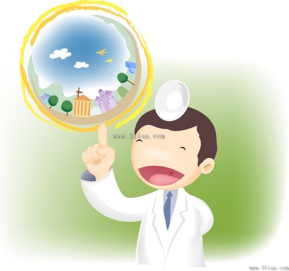 doctors cartoon character vector