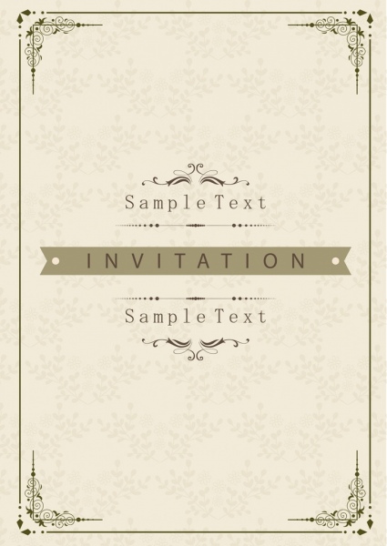 document cover template classical elegant decoration