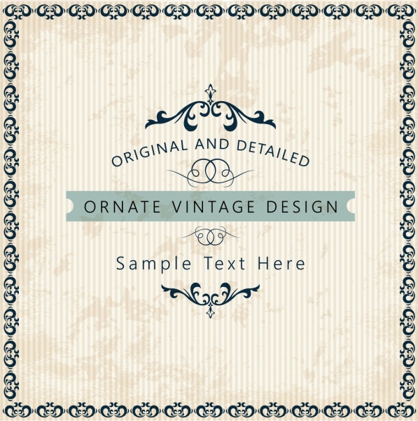 document decorative template classical symmetric decoration