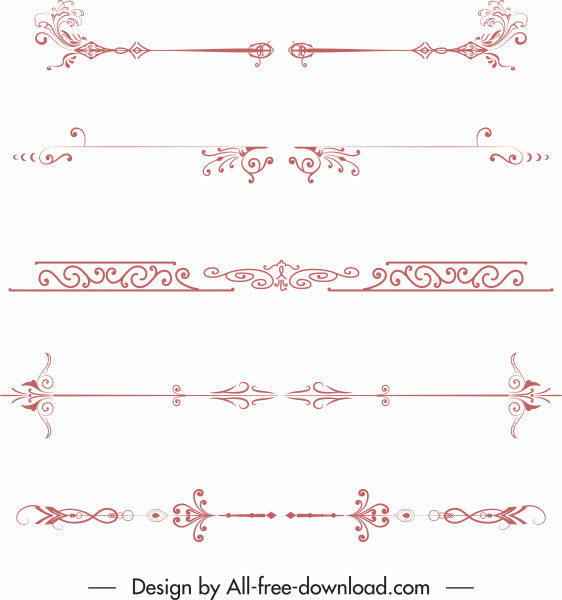 document decorative templates elegant classical symmetric shapes