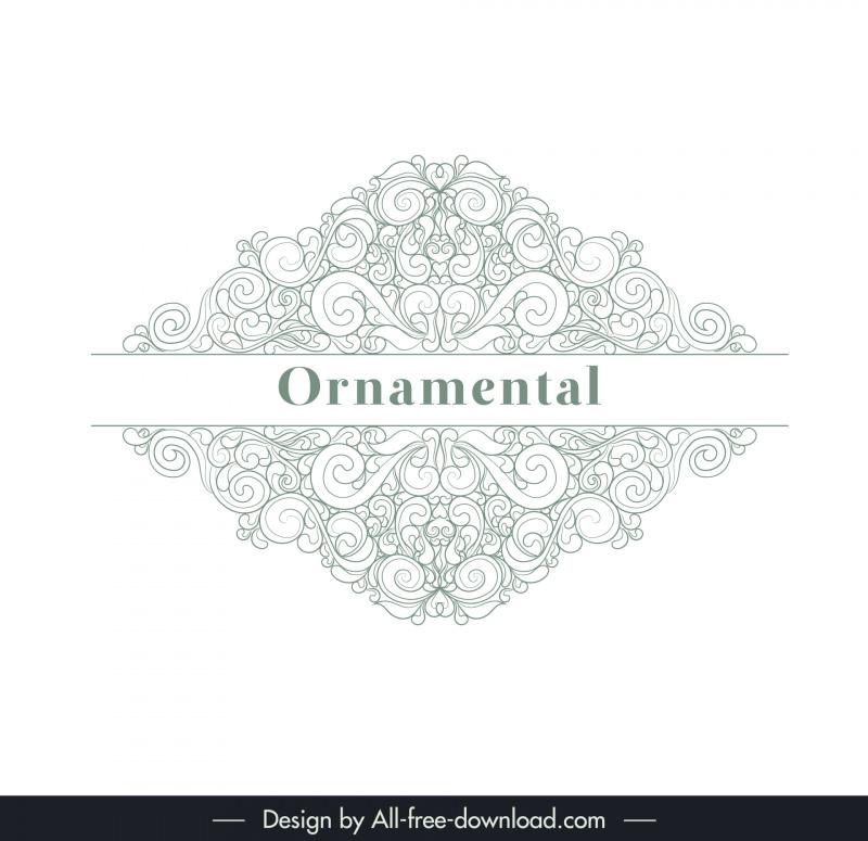 document design elements elegant classical seamless shape 