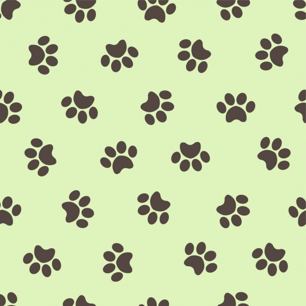 dog foot prints background repeating design