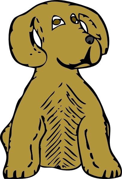 Dog Front View clip art
