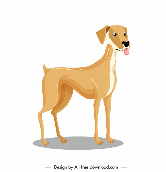 dog icon cartoon character sketch standing gesture