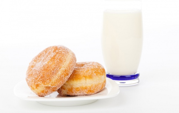 donuts and milk