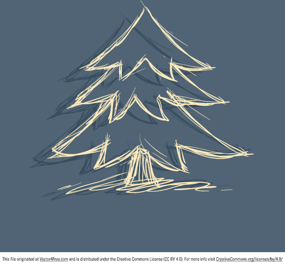 doodle christmas tree