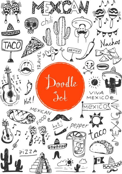 doodle vector set 