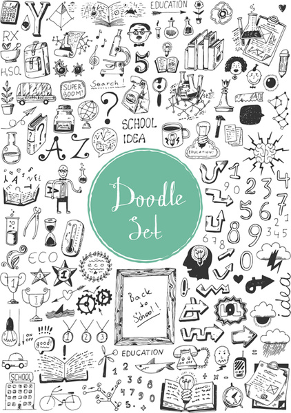 doodle vector set