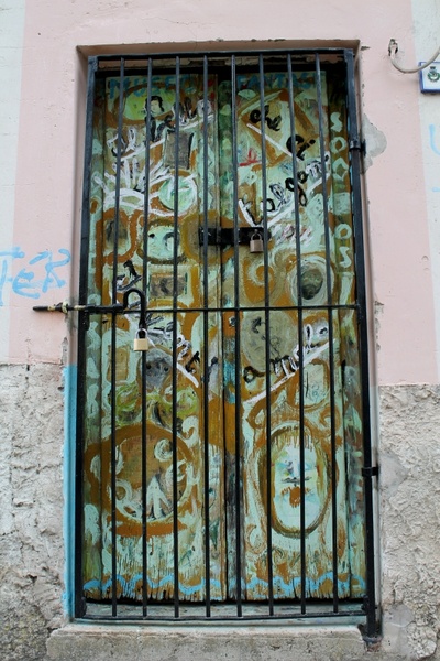 door decorated door gate