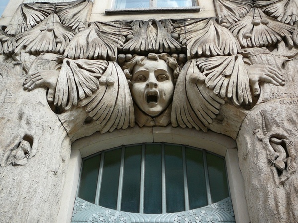 door frieze art nouveau architecture