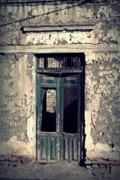 door old ruins