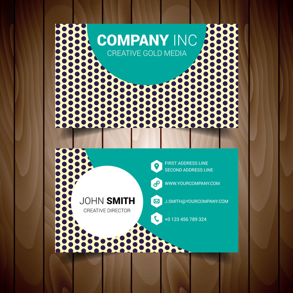 dotted modern business card