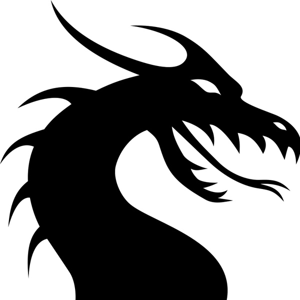 Dragon head silhouette Vectors graphic art designs in editable .ai .eps ...