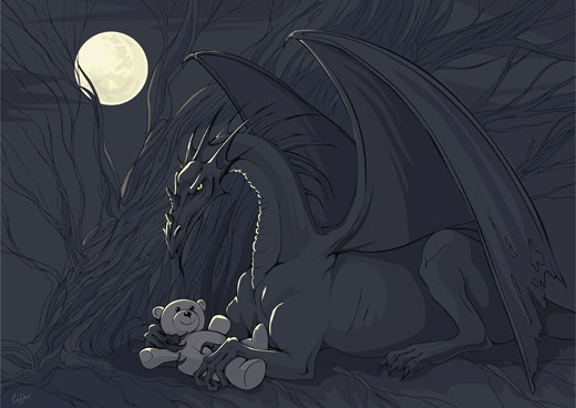 Dragon with Teddy 