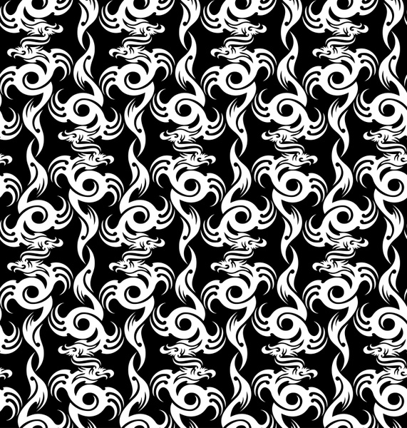 dragonshaped pattern vector
