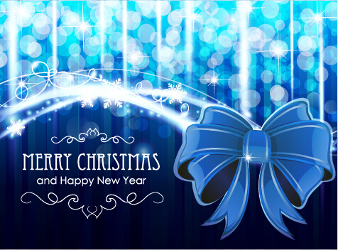 dream blue christmas with new year shiny background art