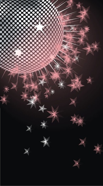 dream disco crystal ball vector