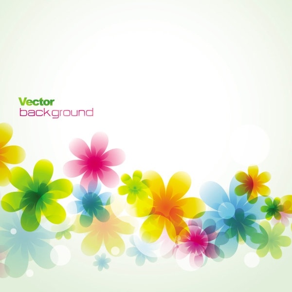 dream spring flowers background 02 vector 