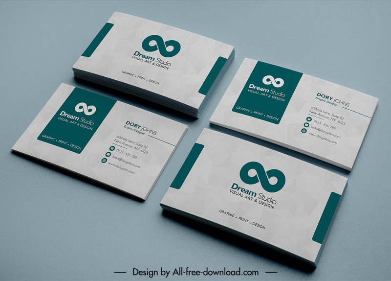 dream studio card identity sets 3d sketch infinity logotype decor